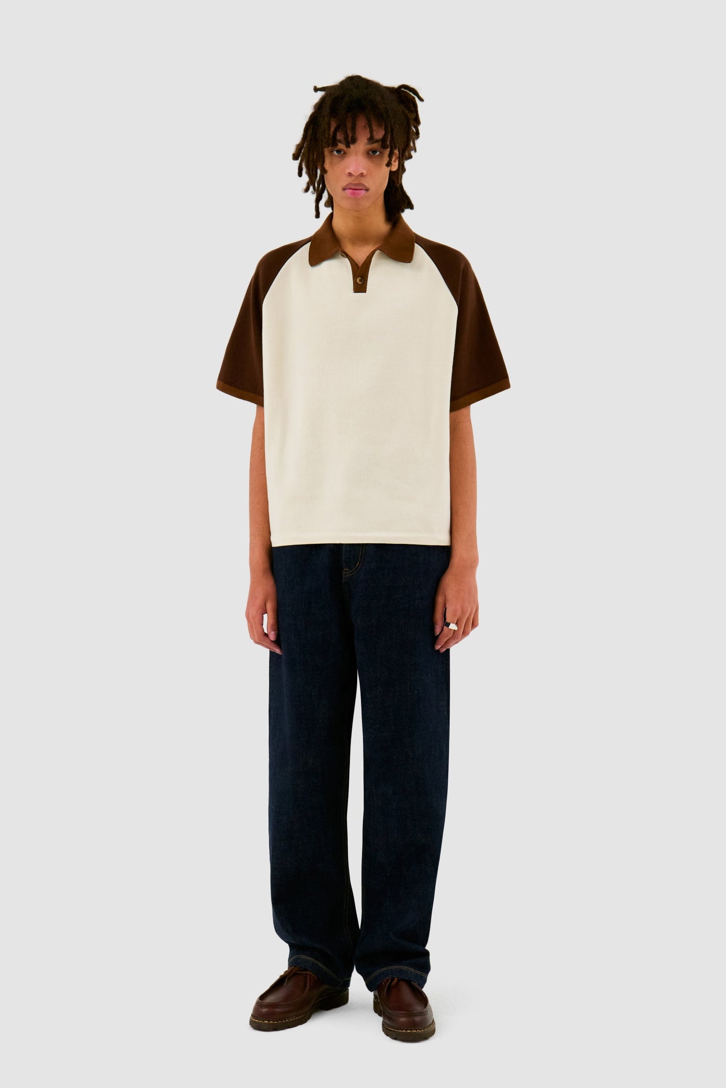 Baseball Knit - Crème/Marron