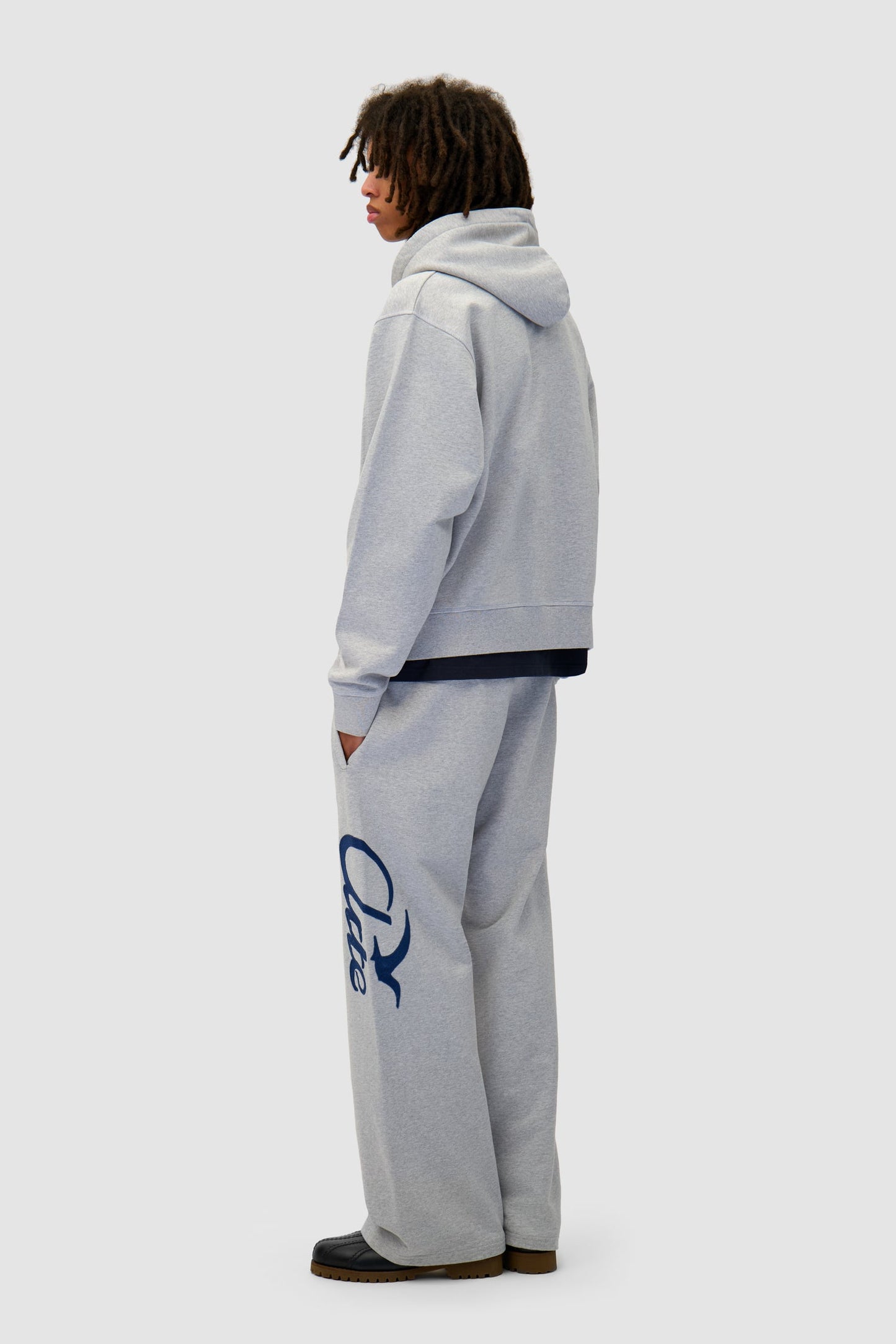 Sweat à capuche avec fermeture éclair - Gris