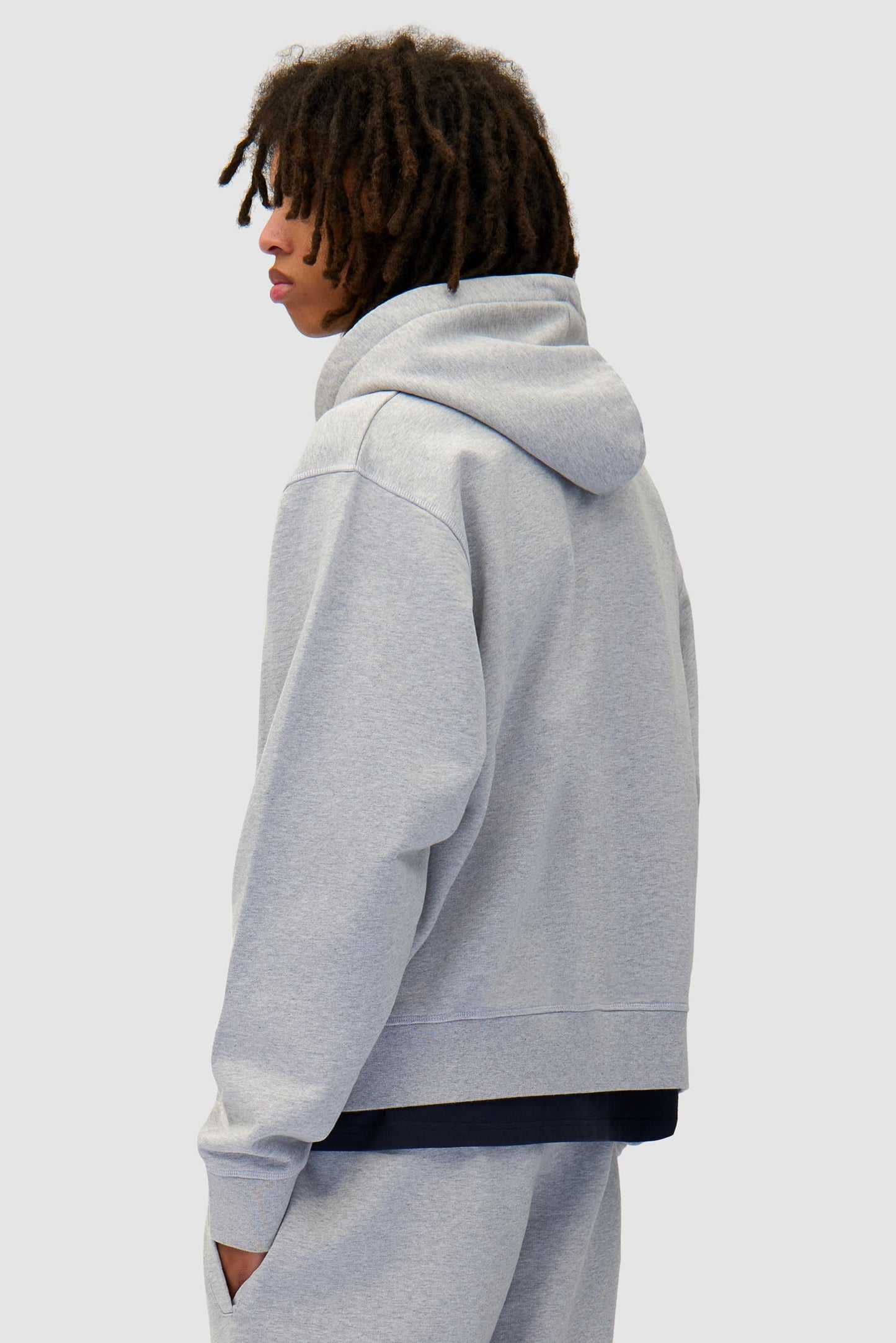 Sweat à capuche avec fermeture éclair - Gris