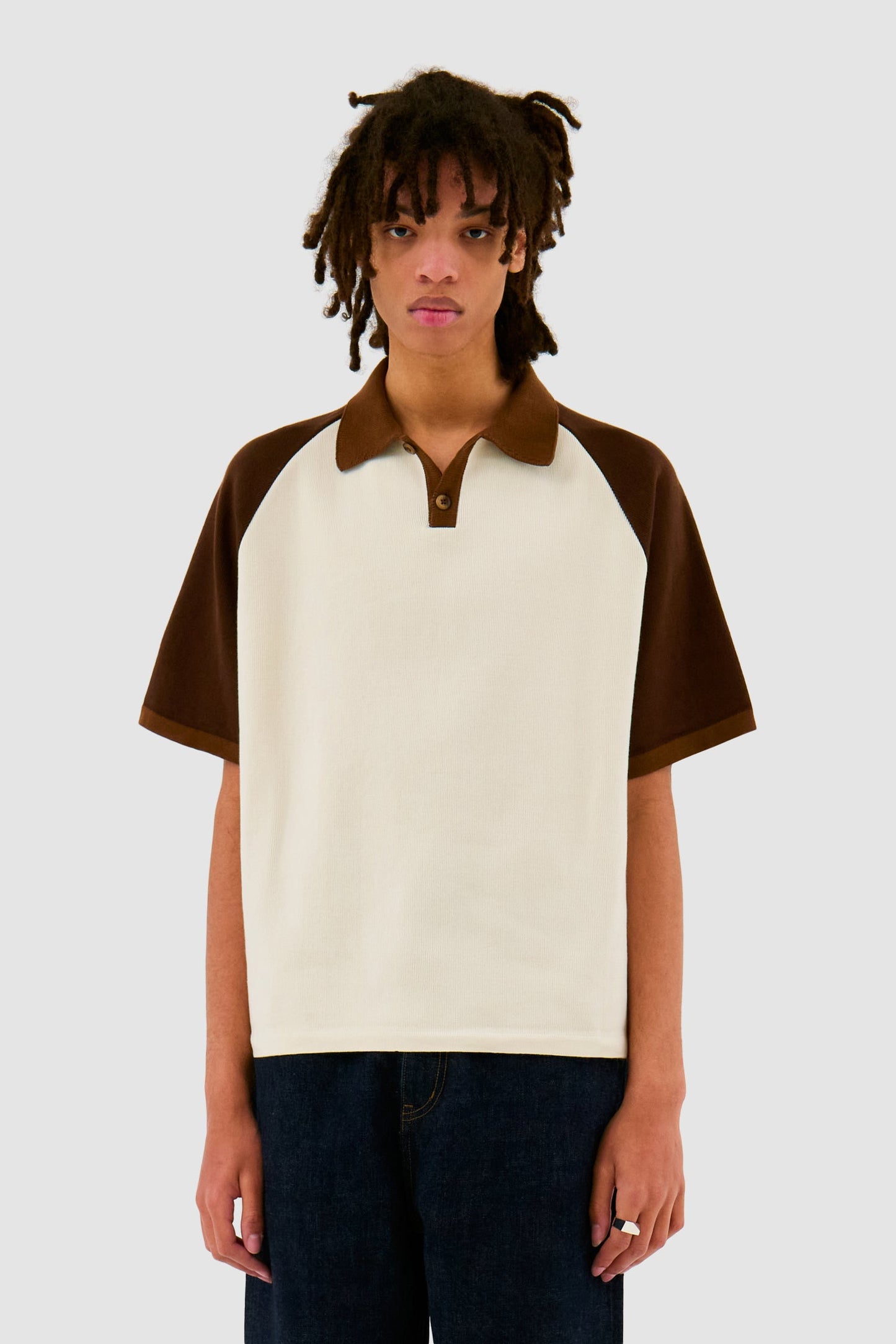 Baseball Knit - Crème/Marron