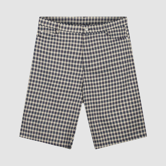 Short à carreaux - Crème/Marine
