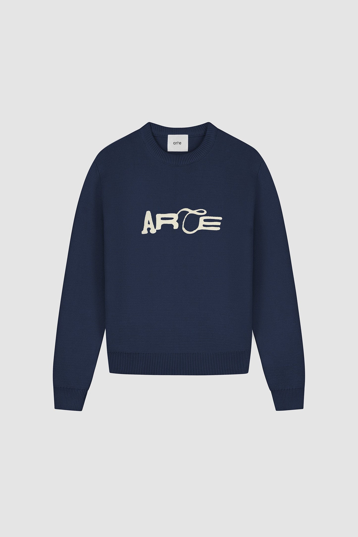 Pull en maille avec logo - Navy