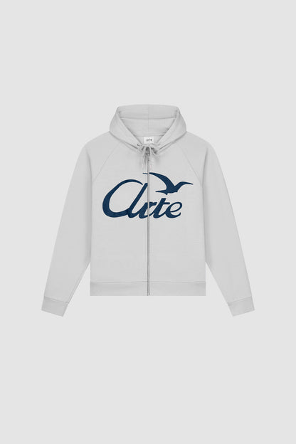 Sweat à capuche avec fermeture éclair - Gris